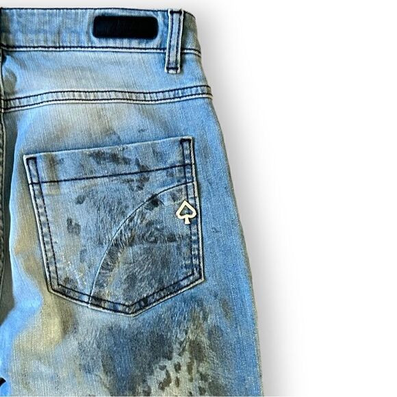 Maryley Italy | EUC Women's Distressed Denim with Animal Print Size 26 - Picture 8 of 10